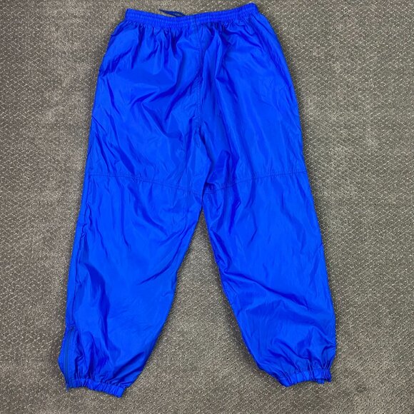 Vintage 90s Nike Gray Tag Windbreaker Pants Men's XL Fit Like Medium Nylon Blue - Picture 8 of 16